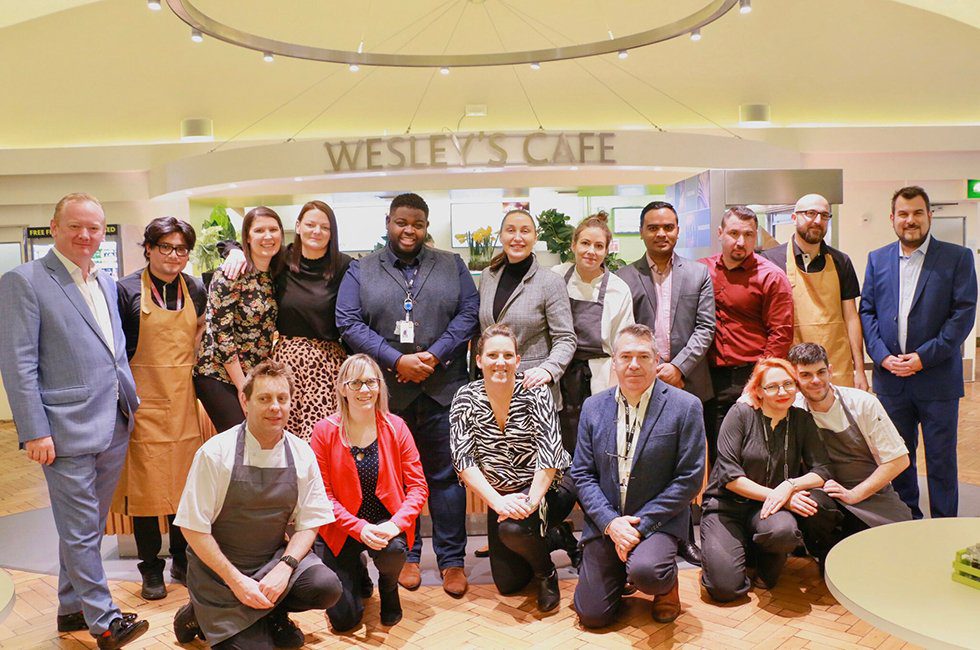 The team from caterer Green & Fortune on their first day at Central Hall Westminster